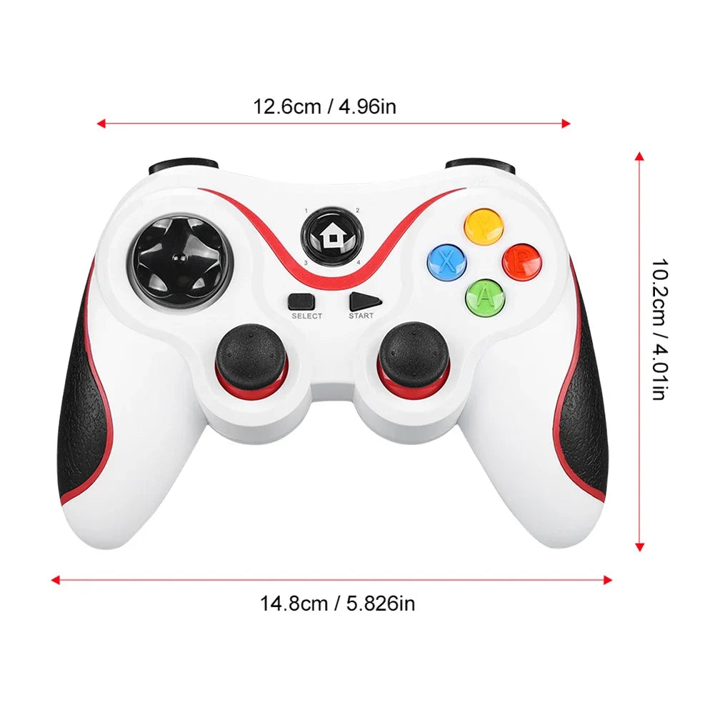 V8 2.4G Wireless Game Controller, Dual Vibration, PC/PS3/Switch
