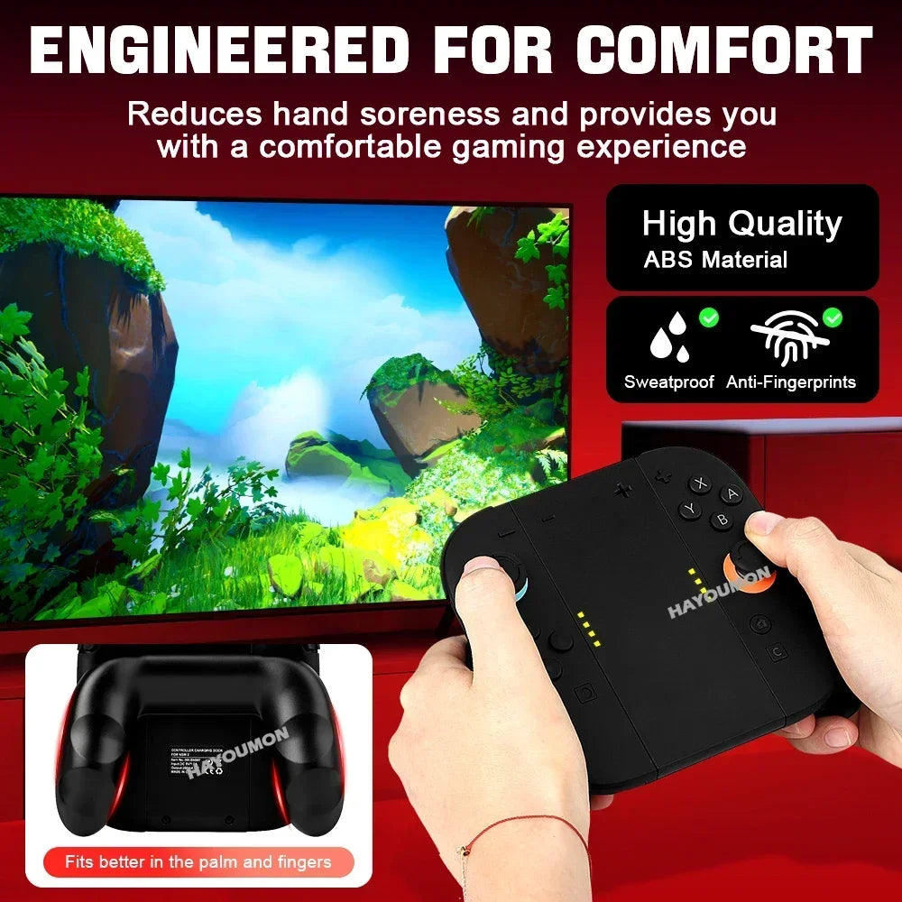 Grip Bracket for Nintendo Switch 2 Joy-Con, Charging Option