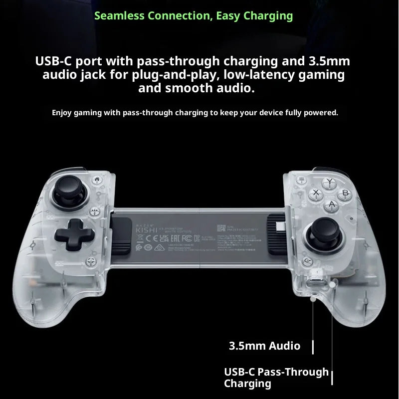 Razer Kishi V3 Phantom White Mobile Controller, TMR Sticks