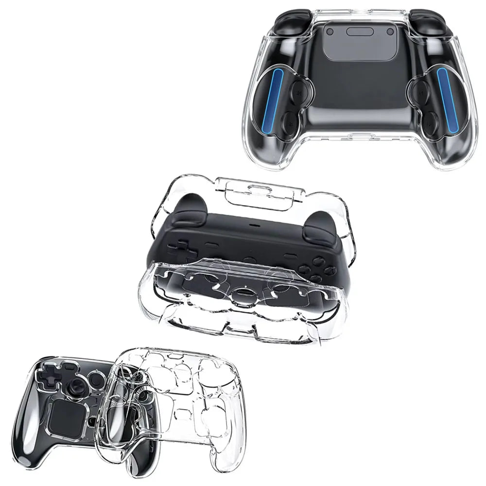 Transparent PC Hard Case for Steam Controller 2 Crystal Clear Full Protective Cover Anti-Scratch Gaming Controller Accessories