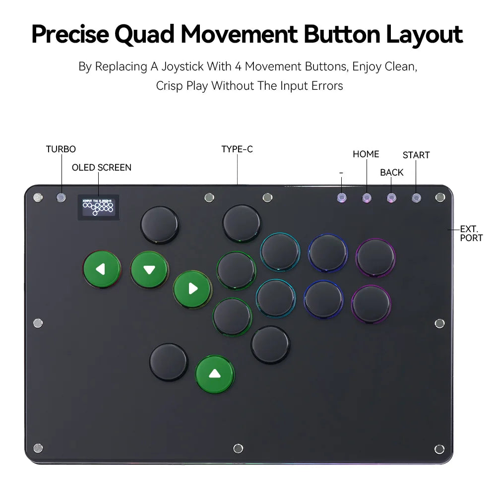 Haute42 T16 Leverless Hitbox Fight Stick for PC/PS4/PS5/Switch
