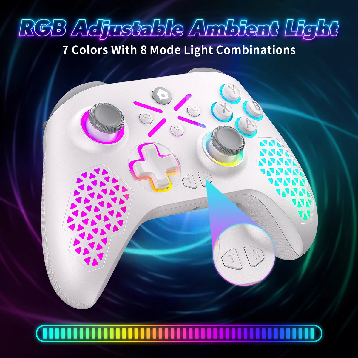 Controller For Xbox One/S/X/Series S/X PC Console Gaming Joystick 2.4G Wireless Gamepad 6-Axis Dual Vibration Hall Effect Rocker
