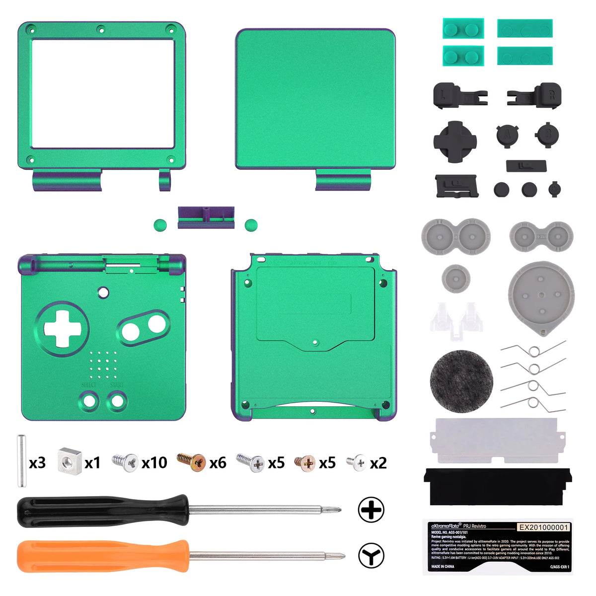 eXtremeRate IPS Ready Shell for GBA SP, IPS & Standard LCD