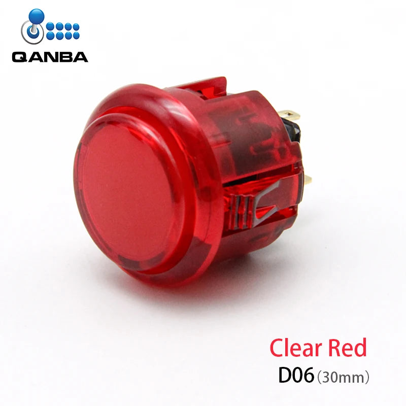 QANBA Gravity KS Clear Snap-In Pushbuttons 24mm 30mm, 6 Pcs