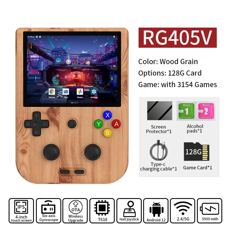ANBERNIC RG405V Handheld Console 4-Inch IPS Android 12 T618