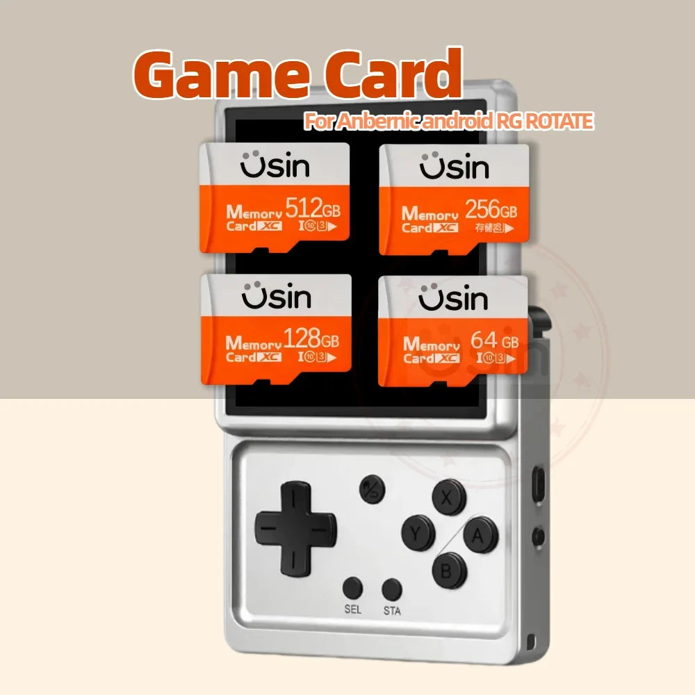 Game TF Card for Anbernic RG Rotate, PS1 PSP NDS DC SS, 64G-512G