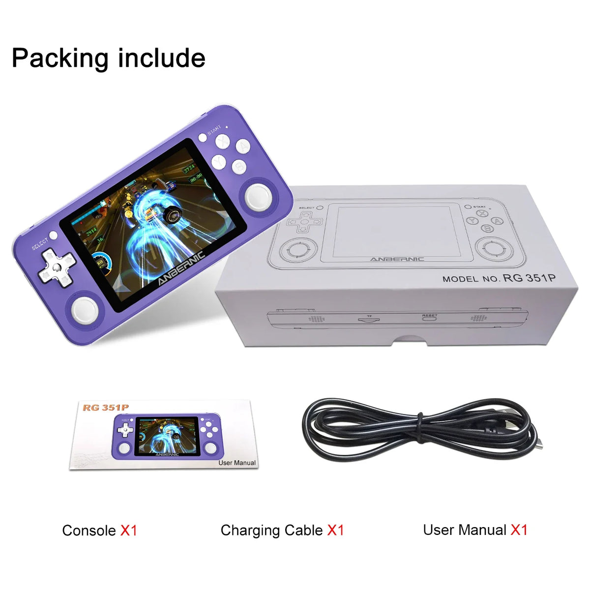Anbernic RG351P Retro Handheld, 3.5-inch IPS, 64G, 2500 Games