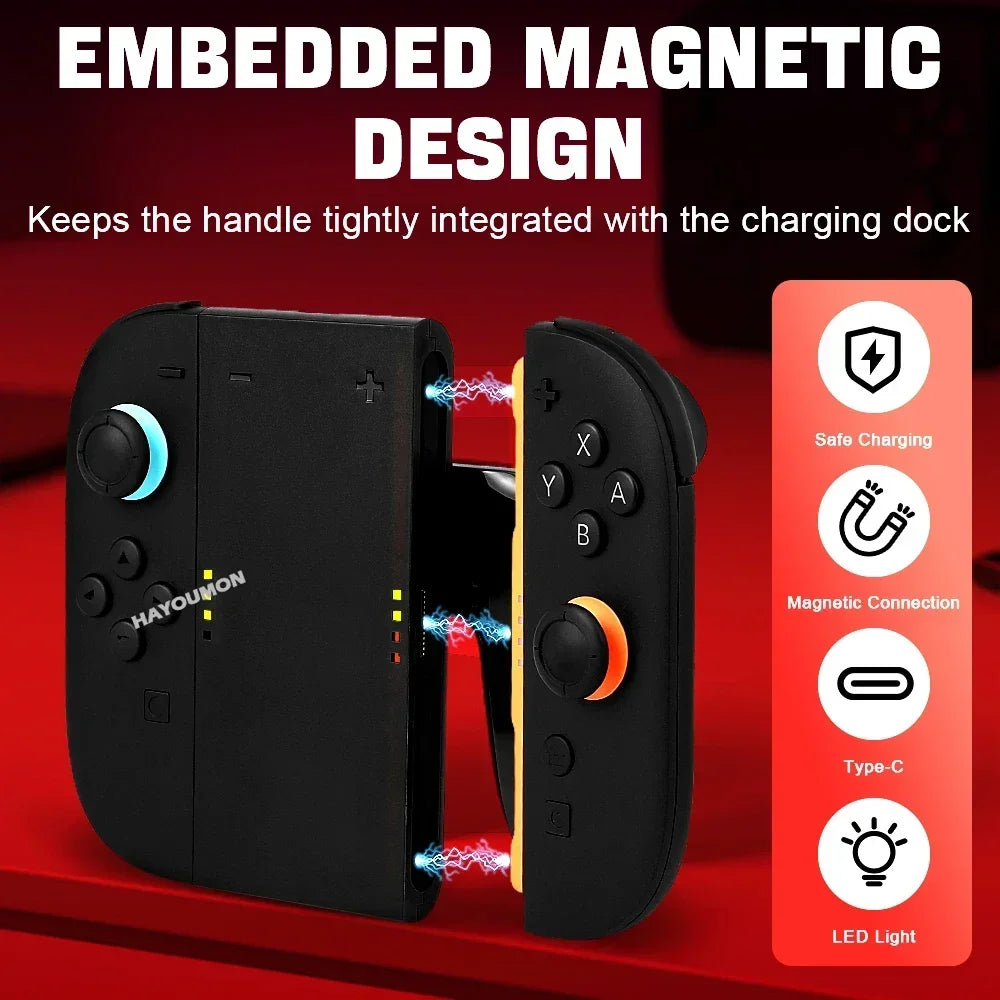 Grip Bracket for Nintendo Switch 2 Joy-Con, Charging Option