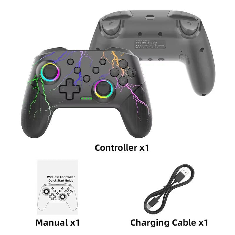 DATA FROG Pro Controller for Switch, OLED, Lite, 1000mAh