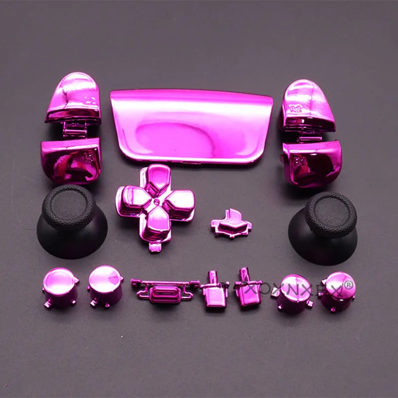 Chrome Button Set for PS5 Controller BDM-020 V2 with D-pad