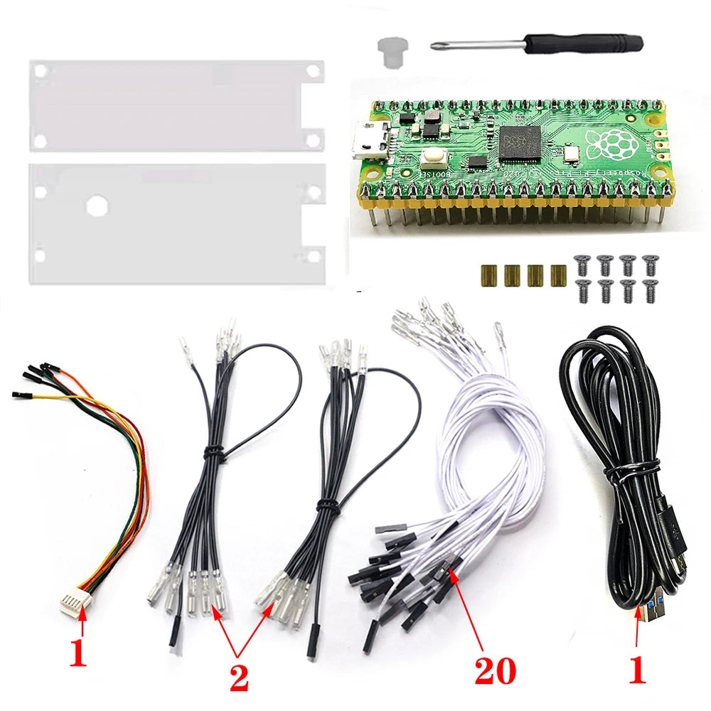 Raspberry Pi Dual Core Rp2040 Pico USB Development Board Module Hitbox Controller Zero Delay Sanwa Arcade Diy With Button Cable