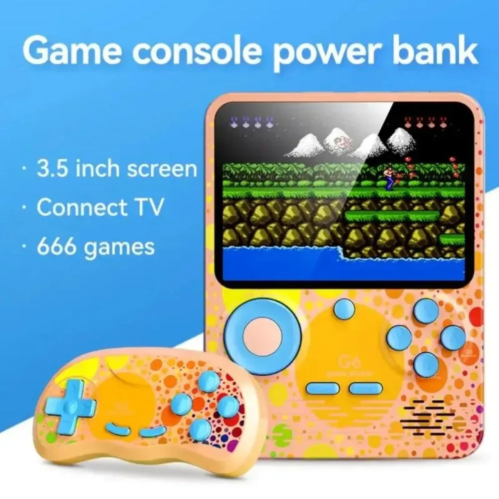 G6 Handheld Game Console, 3.5-inch Screen, 500 Games for Kids