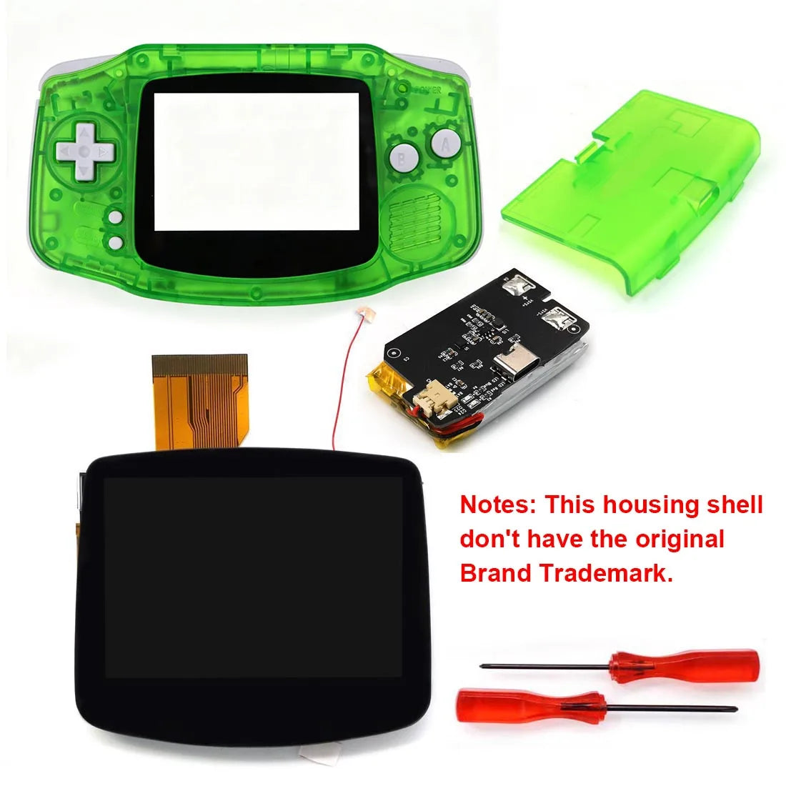 HISPEEDIDO GBA V5 720x480 IPS Drop-in Screen Kit with Shell