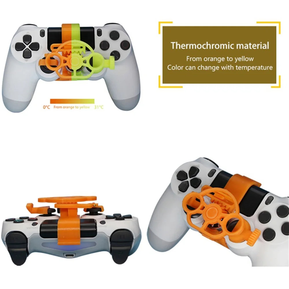 PS4 Controller Mini Racing Steering Wheel Attachment, 3D Printed