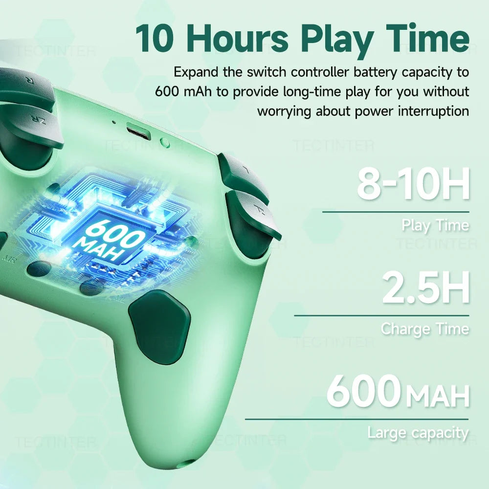 RGB Hall Effect Wireless Controller for Nintendo Switch with Turbo
