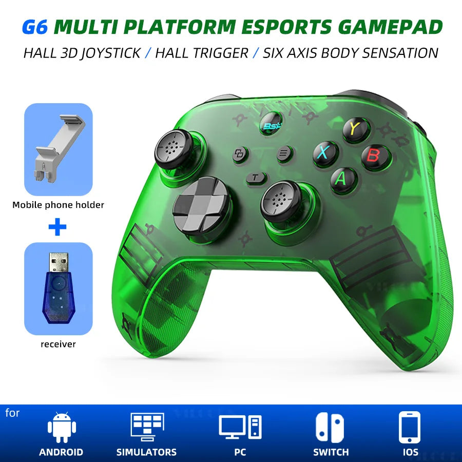 VILCORN G6 Wireless Hall Controller for Phone, PC and Switch