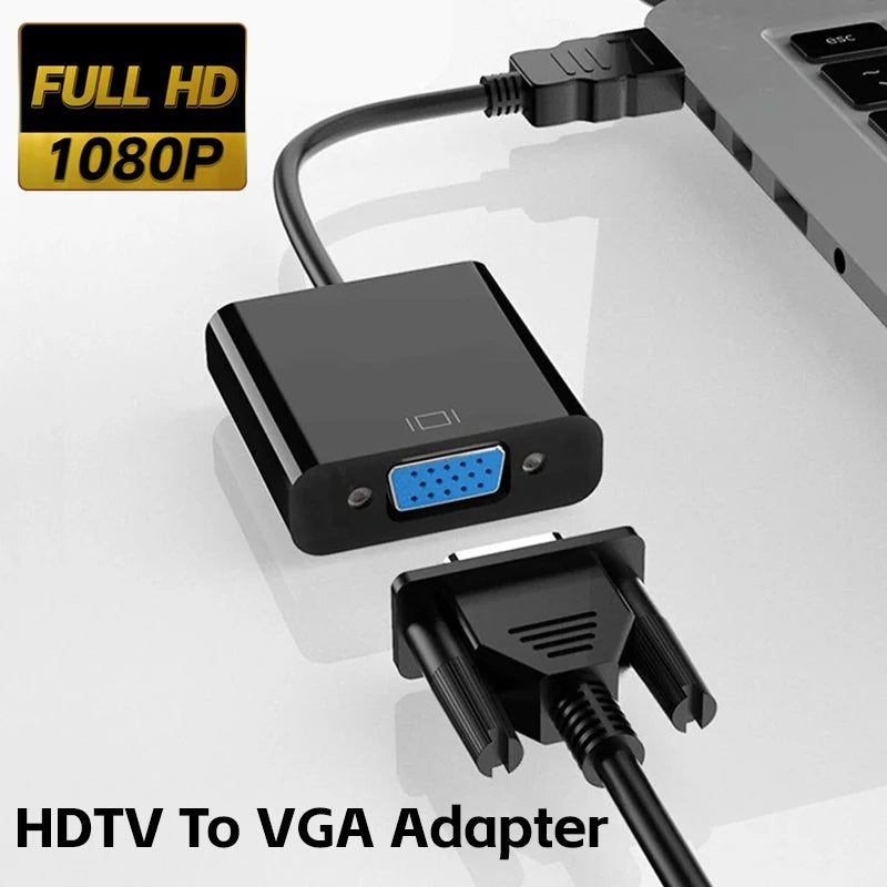 HDTV to VGA Adapter, HD Scaler Video Cable for PC Laptop 0.25m