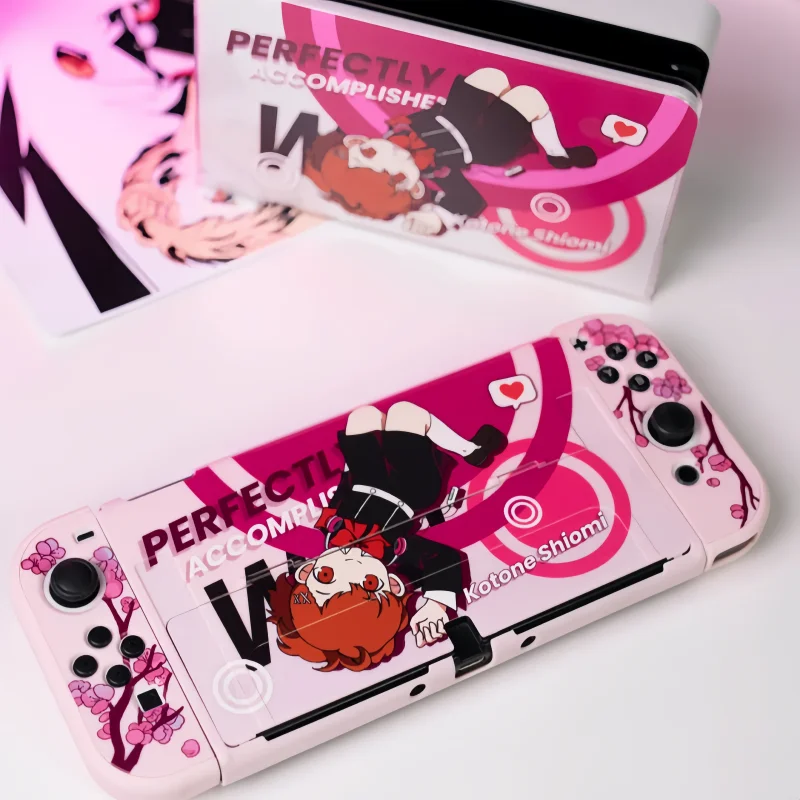 Shiomi Switch 2 Protective Case Persona 3 Kotone Soft Tpu Cover For Switch Oled Lite Anti Scratch Custom Printed Design