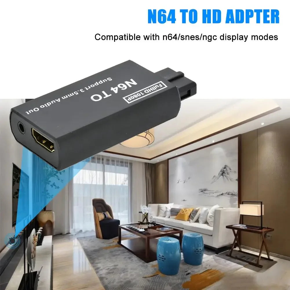 1080P N64 to HDMI-compatible Converter Game Adapter Plug and Play HD Adapter For Gamecube Console For N64/SNES/NGC Accessories