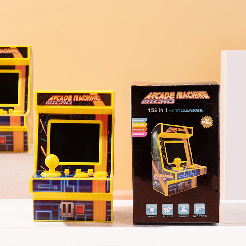 Retro Mini 8-Bit Arcade Handheld Game Console with Joystick 1.8 Inch Screen Portable Game Console Built-in 152 Games Kids Gift