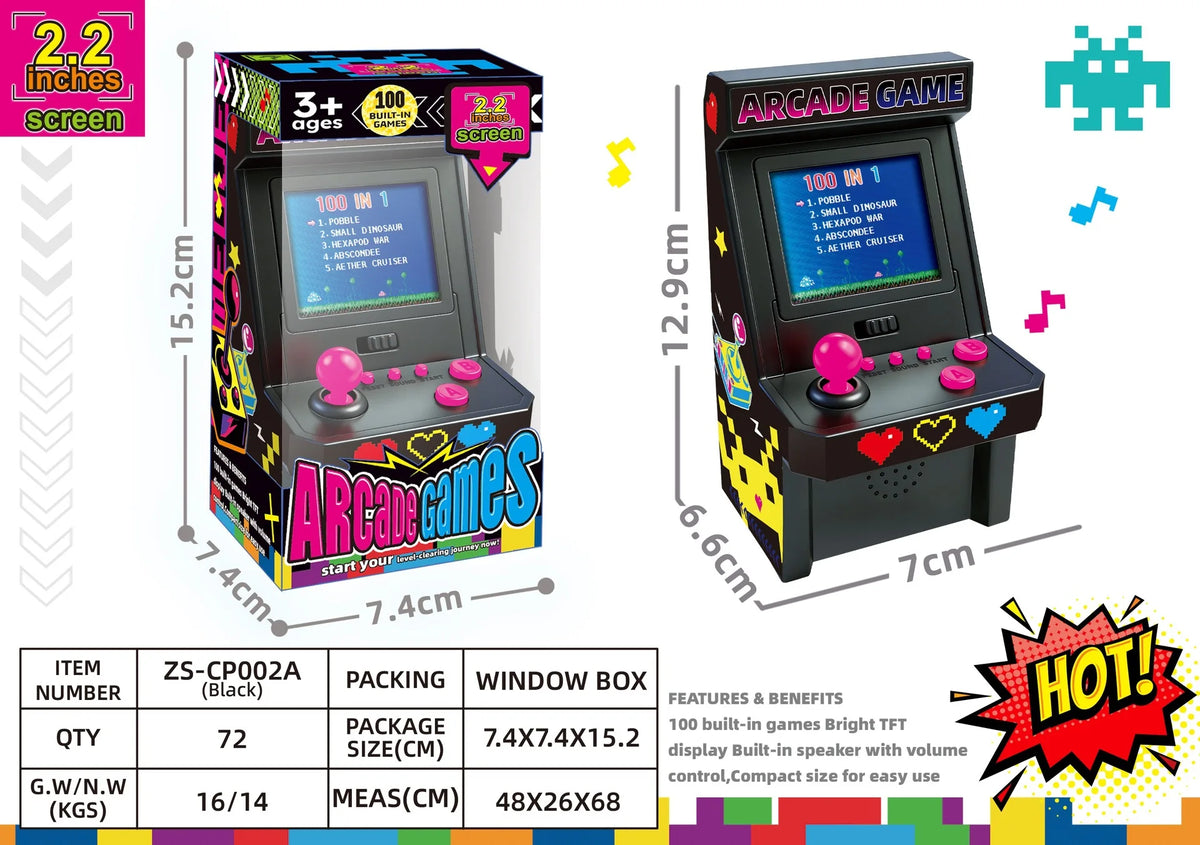 Retroid Style Gamer Mini Pocket Gaming Device 108 In 1 Built‑In Games Color Screen Portable Retro Video Game Player For Adults