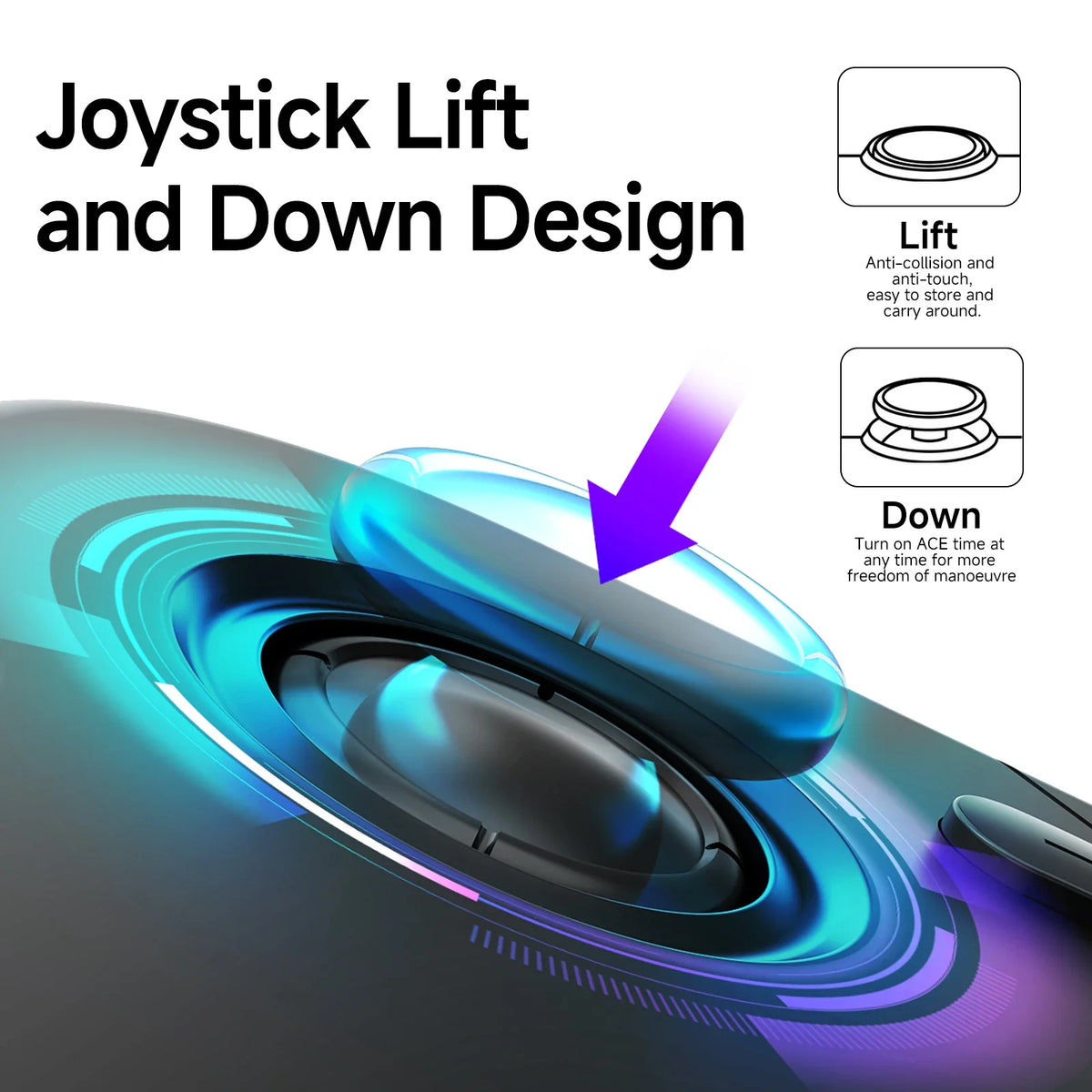 AceGamer Wireless Pocket Controller for Switch/Switch2/Android/iOS/PC/Steamdeck Bluetooth Gamepad with 6-axis Gyroscope Joystick