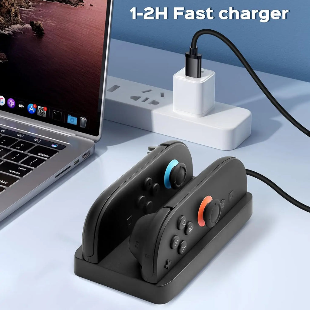 Charging Dock for Nintendo Switch 2 Joycons Dock Charger Stand Station with LED Indication USB Type-C Charger Cable for Switch 2