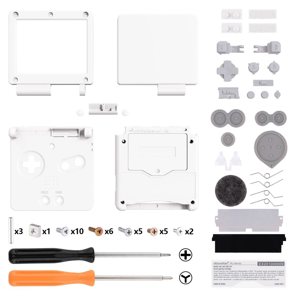 eXtremeRate IPS Ready Shell for GBA SP, IPS & Standard LCD