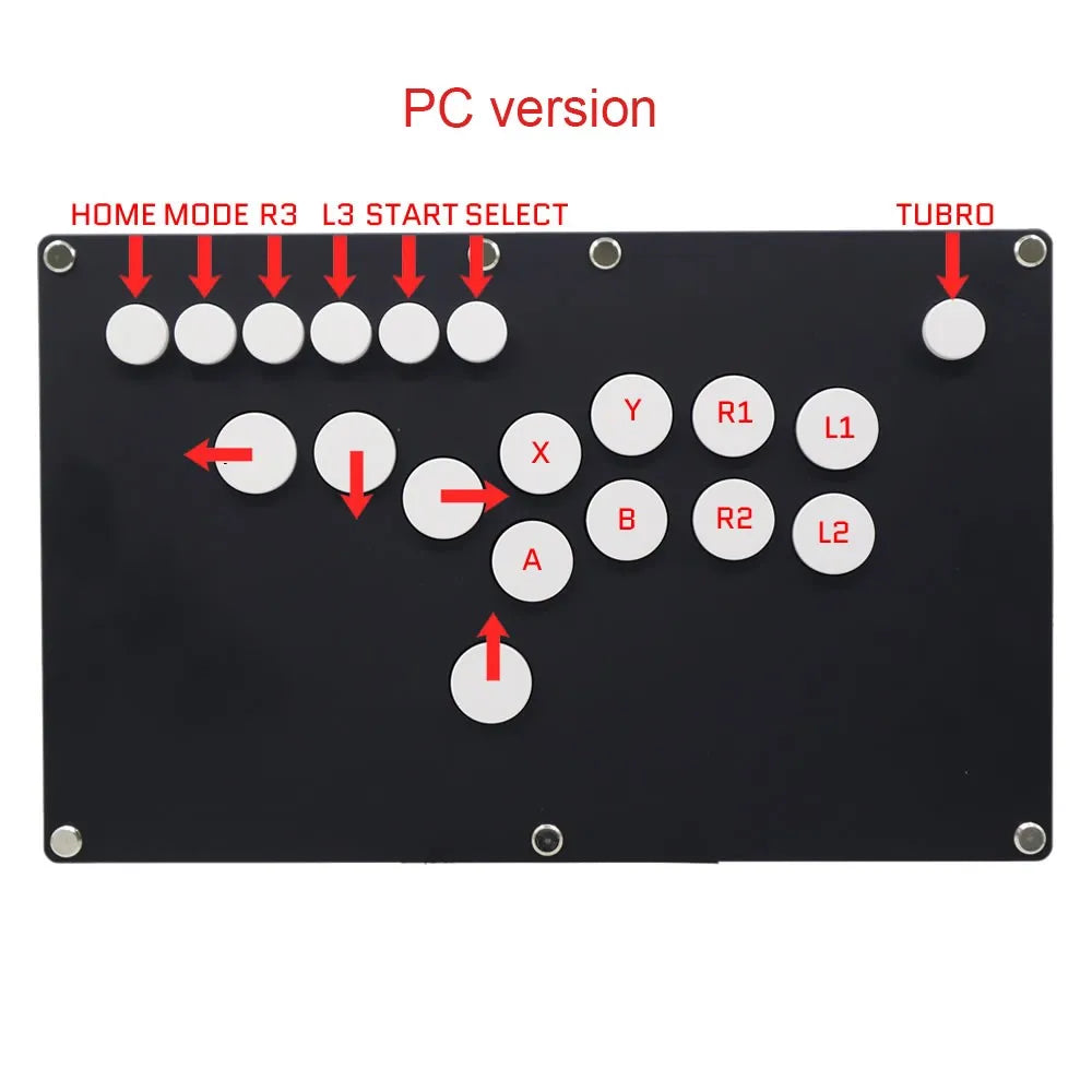 Arcade Fight Stick All Buttons Hitbox Style Fighting Game Console Joystick Game Controller For PC Buttons OBSF-24 30 Sanwa