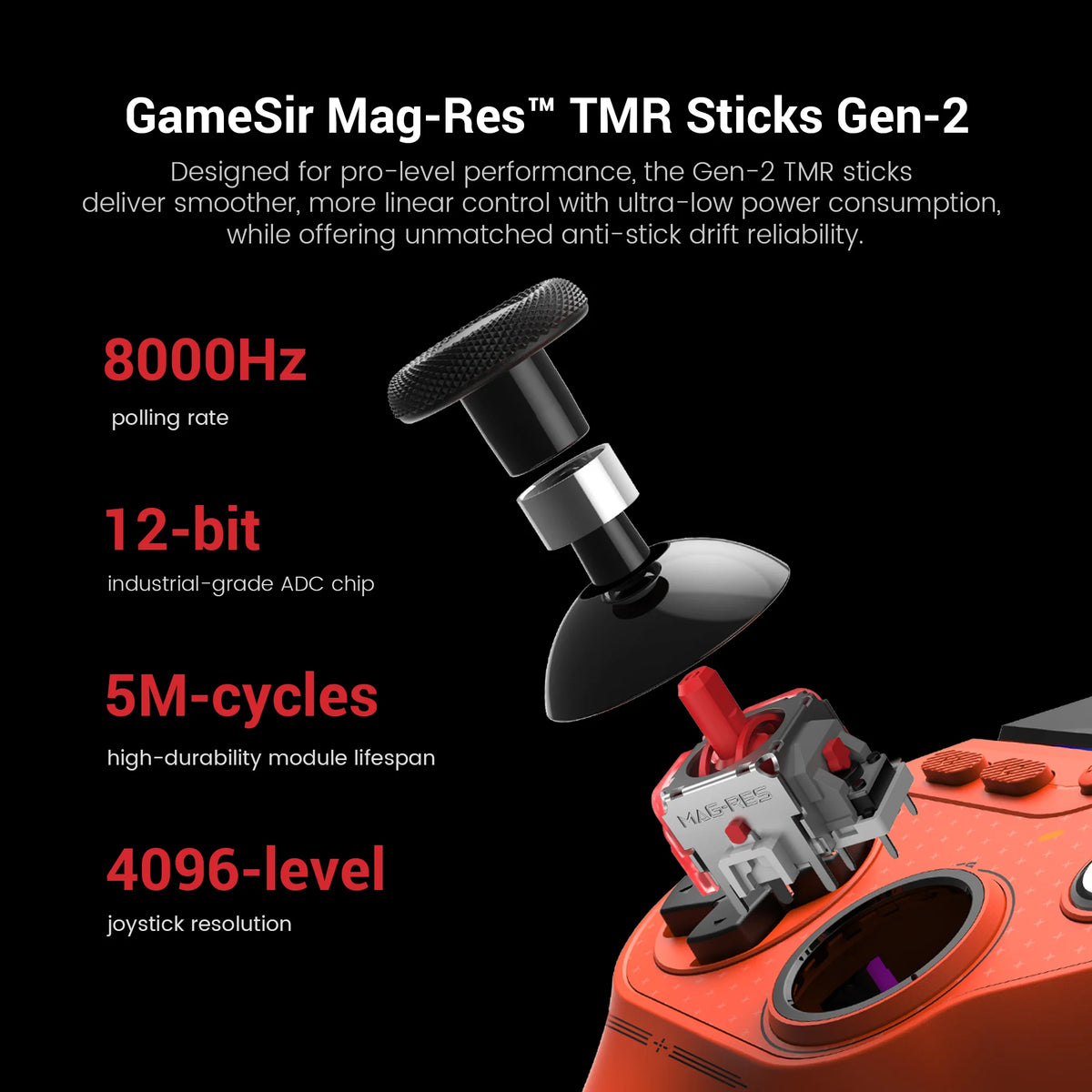 GameSir Tarantula 8K Wired TMR Controller for Switch 2 & PC
