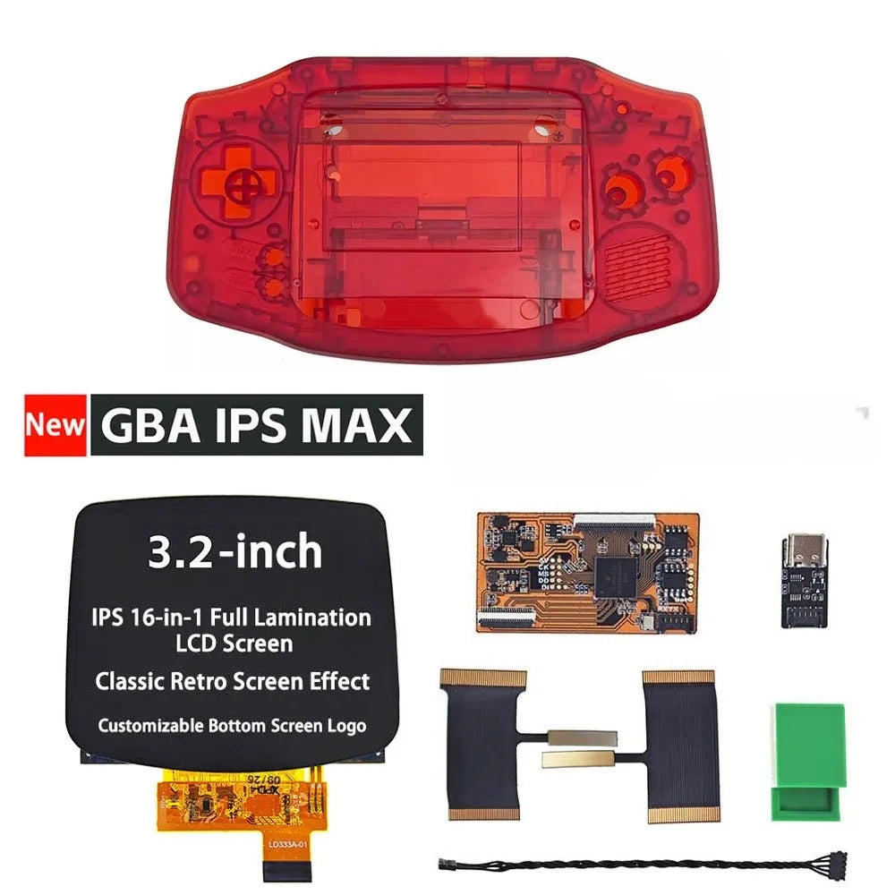 GBA 3.2-Inch IPS LCD Kit, 960x640 with Custom Shell