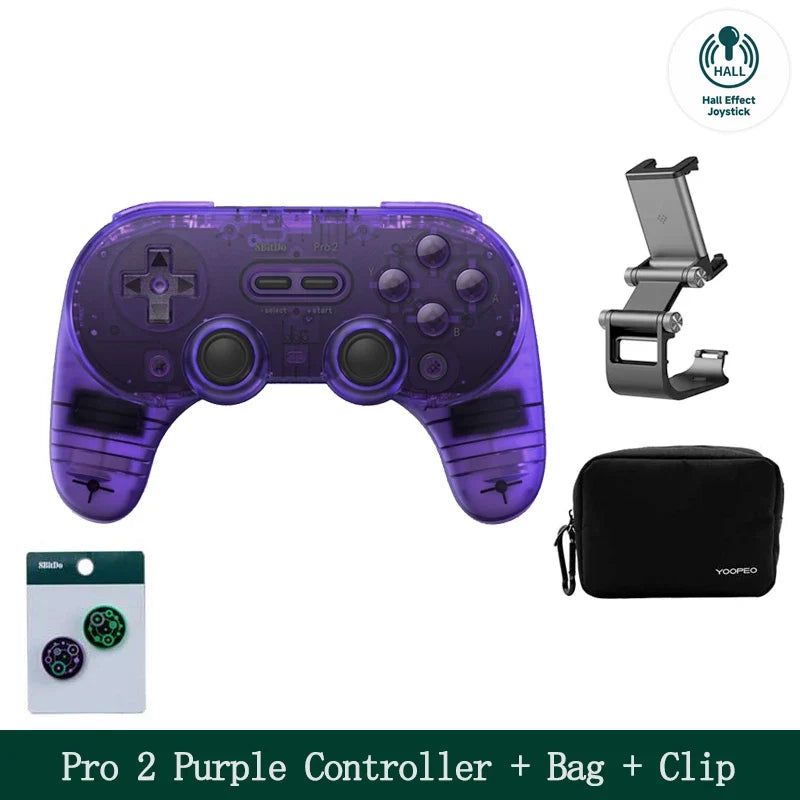 8BitDo Pro 2 Bluetooth Gamepad with Hall for Switch, PC, Android