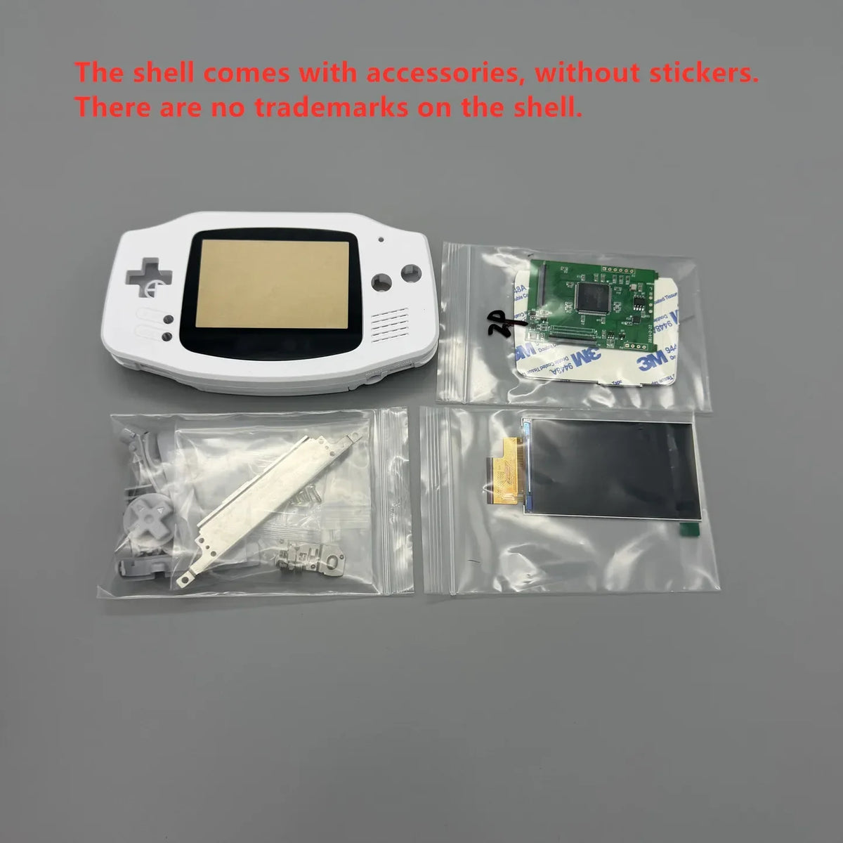 GBA IPS LCD Screen Kit No Shell Cutting Required Easy Install 2.9" High Bright IPS Display 480*720 Shell Set for Gameboy Advance