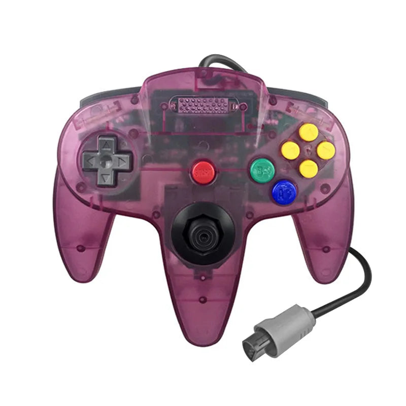Wired Transparent Controller for N64 Console, Solid Colors