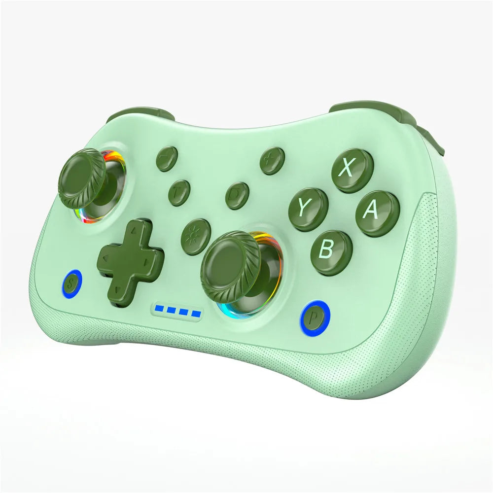 STK-7051 Bluetooth5.0 hall wireless mini game controller for Switch Android IOS PC win dual vibration RGB illumination