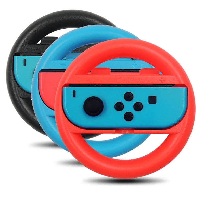 2PCS Game Steering Wheel Controller Handle Holder Grip JoyCon Controller Gamepad Nintendo N-Switch Game Console Accessories