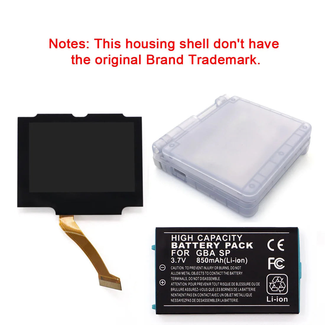 GBA SP V5 3.0 Inch IPS Screen Kit with 3.7V Rechargeable Pack