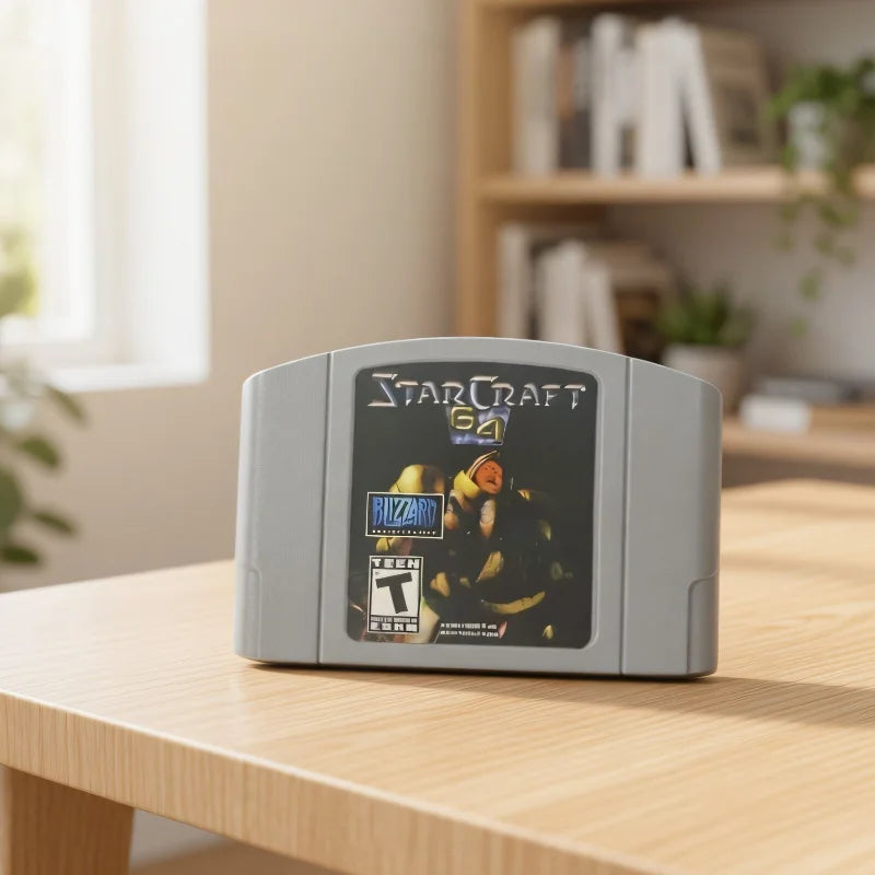 US Vintage Retro N64 Game Cartridge, Star Craft 64，STARFOX 64，Video Game Card Compatible with N64 English Game Cassette