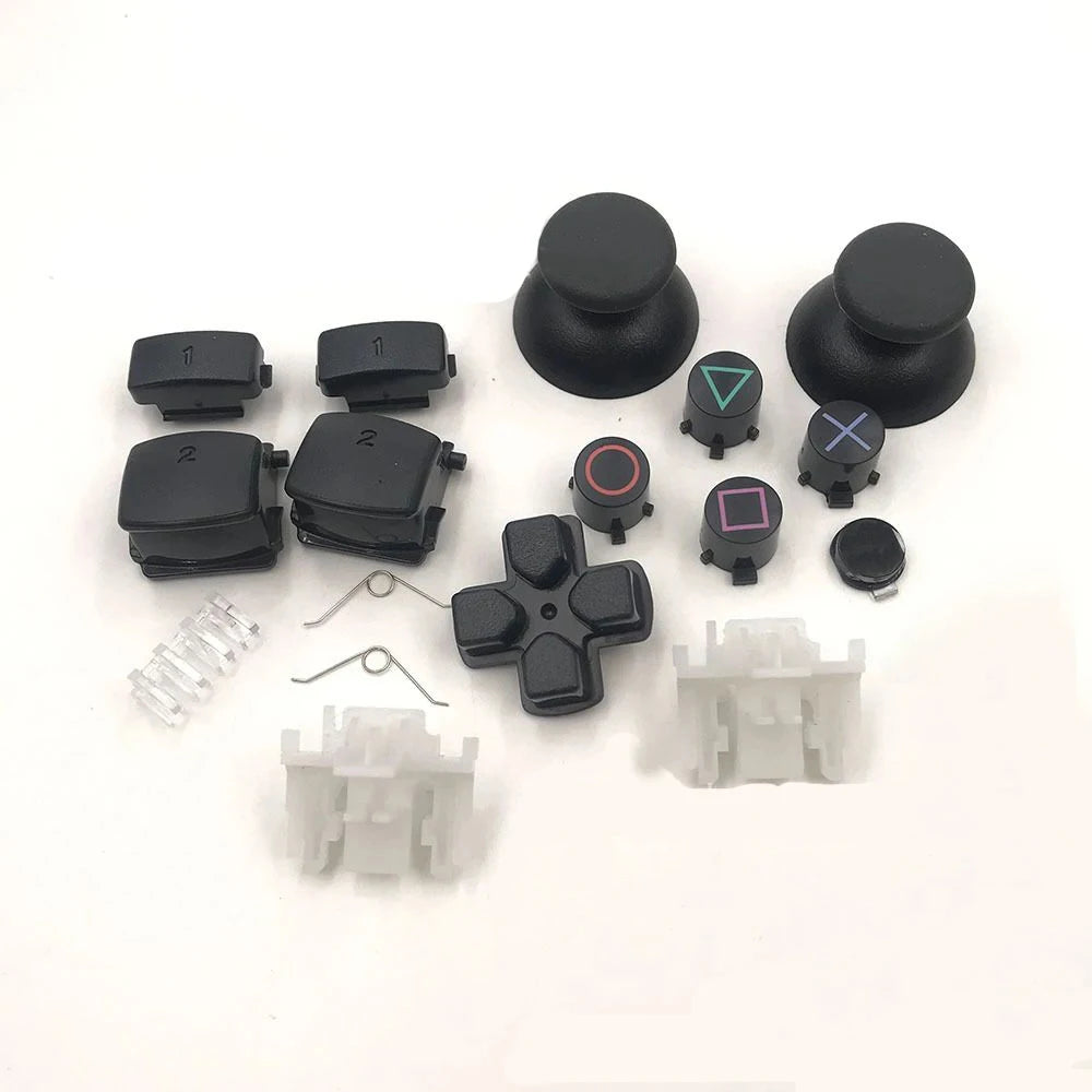 1Set For PS3 Housing Case Button For Sony Playstation3 PS3 Mushroom Head ABXY Key Joystick Full Set Game Part Repair Replace