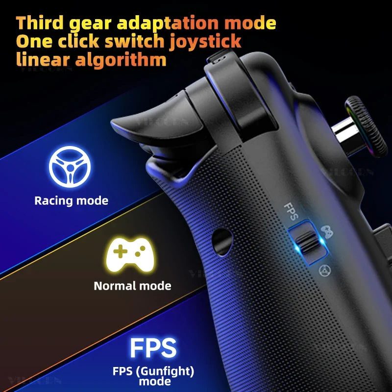 D8Pro RGB Mobile Gamepad, Hall Joystick for Android iOS PS4 PC