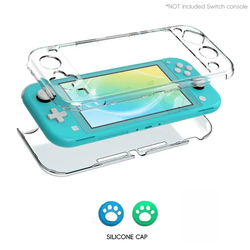 DATA FROG Protective Cover For Compatible-Switch Lite Game Console Transparent PC Crystal Shell for Switch Lite
