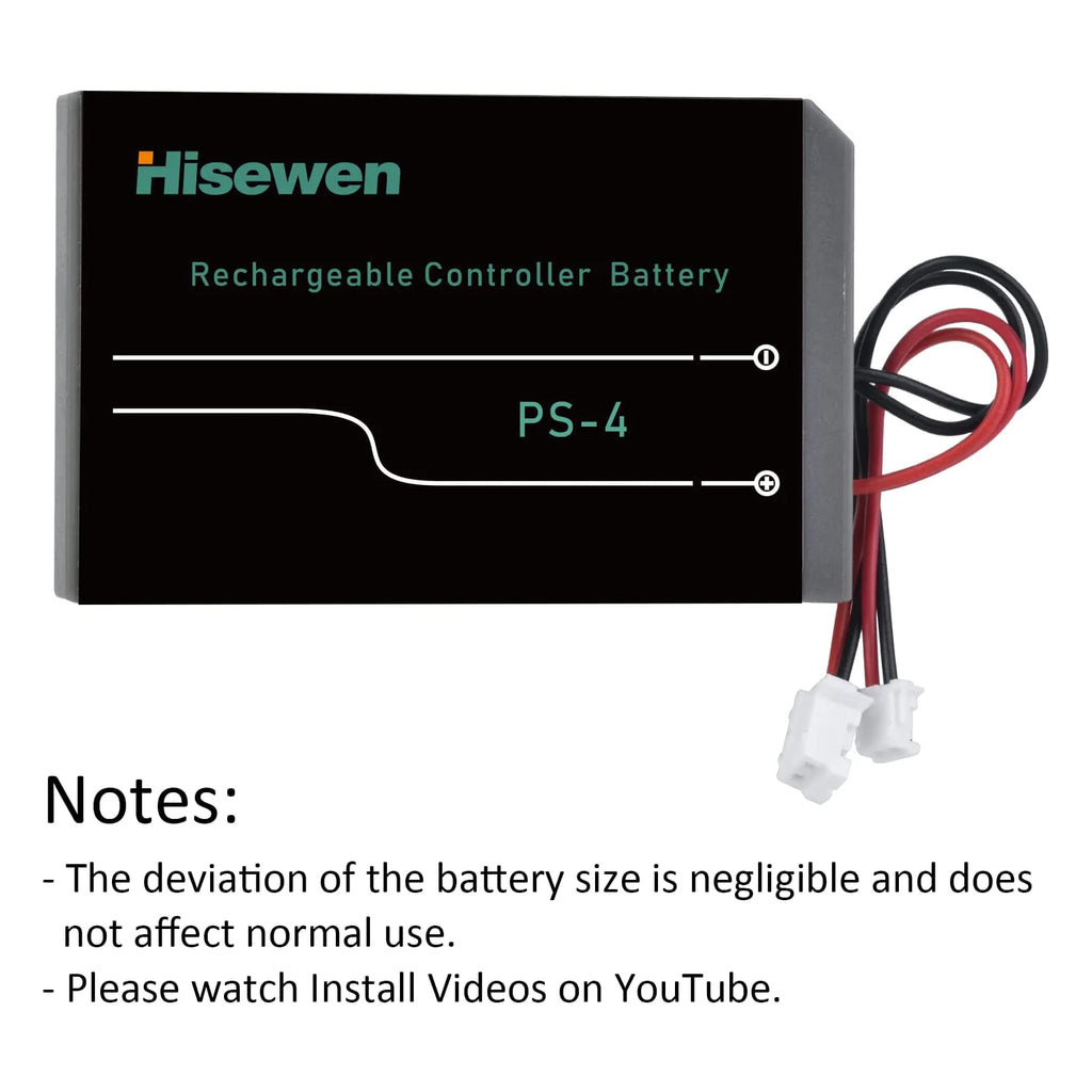 Hisewen 2000mAh PS4 Controller Battery for DualShock 4 V1/V2