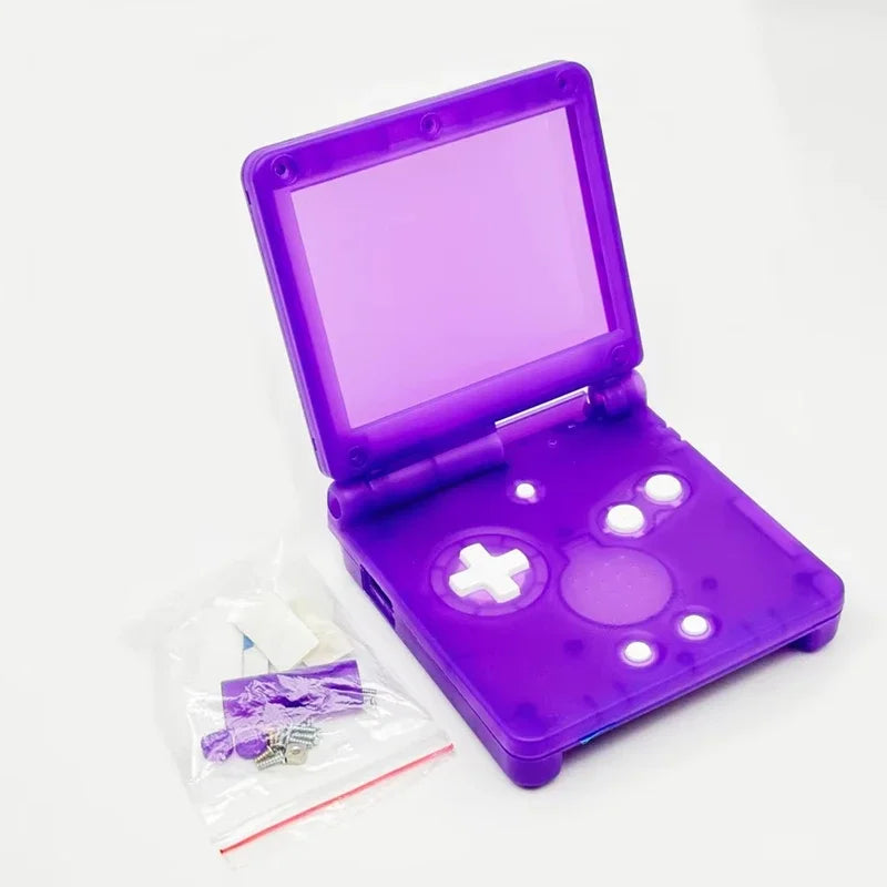 GBA SP Transparent Replacement Shell with Buttons, Full Housing