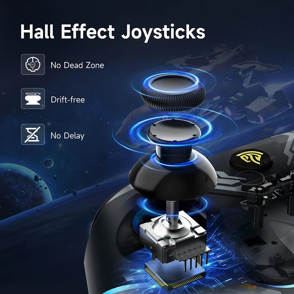 EasySMX X15 Wireless PC Gamepad, Bluetooth, RGB, Hall, Switch