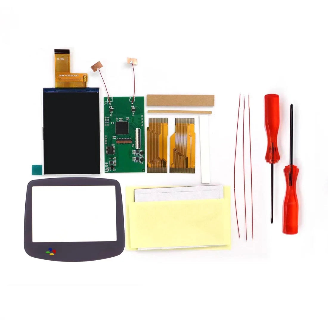 Hispeedido 3.0 Inches Non-Laminated Add Desaturation V5 Drop in 720x480 IPS Backlight LCD Screen Kit No Need Trim Shell For GBA
