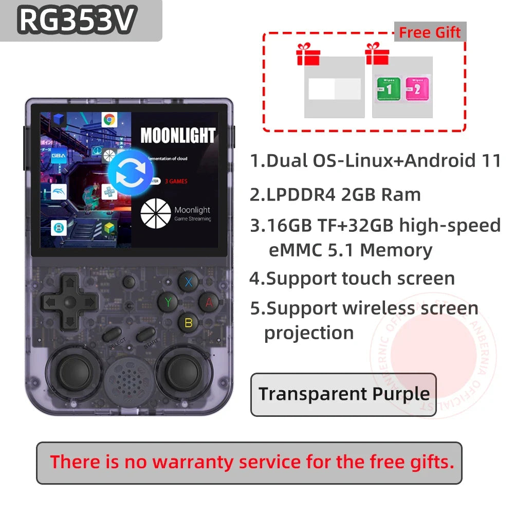 ANBERNIC RG353V RG353VS Retro Games RK3566 3.5INCH 640*480 Handheld Game Console Emulator LINUX Children's Gifts