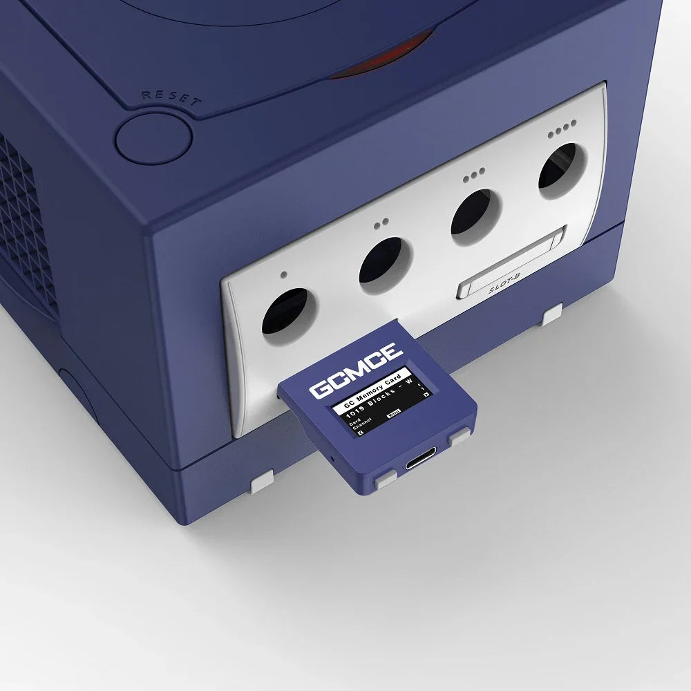 Bitfunx Game Saves Memory Card GCMCE FlipperMCE With OLED Display for Nintendo GameCube Wii RVL001 Game Console