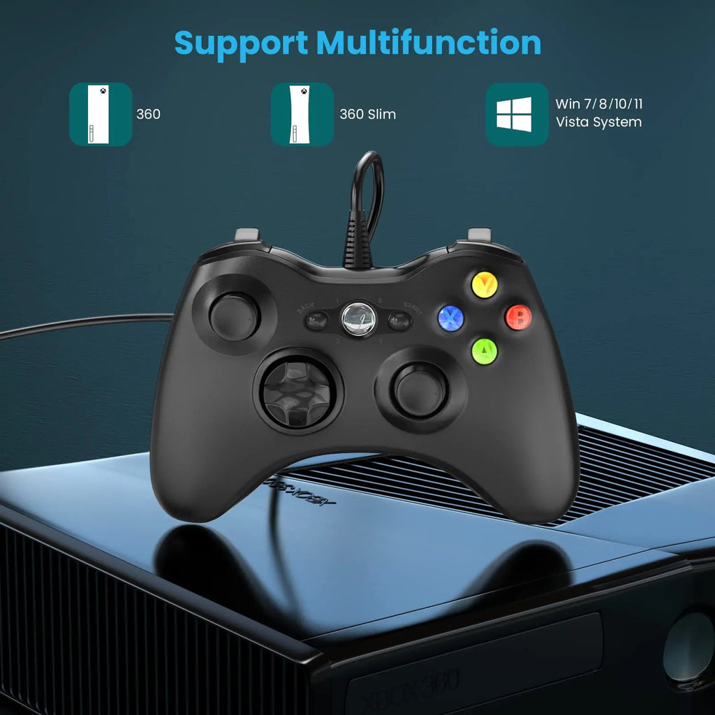 Bonacell Wired Controller for Xbox 360 & Slim, PC, Dual Vibration
