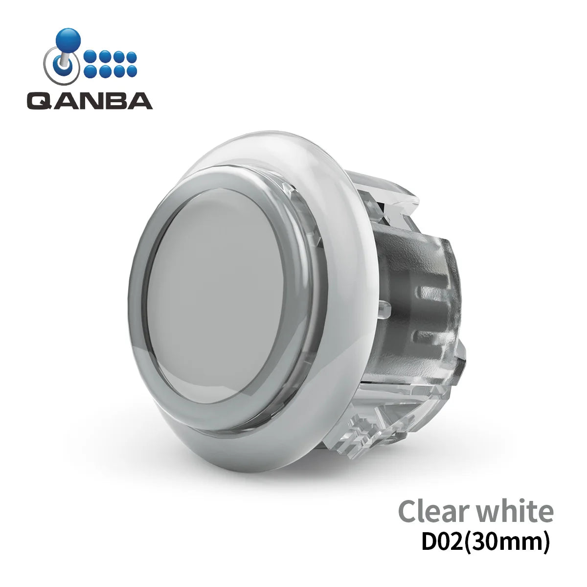 QANBA Gravity KS Silent Arcade Buttons, 30mm/24mm Snap-In