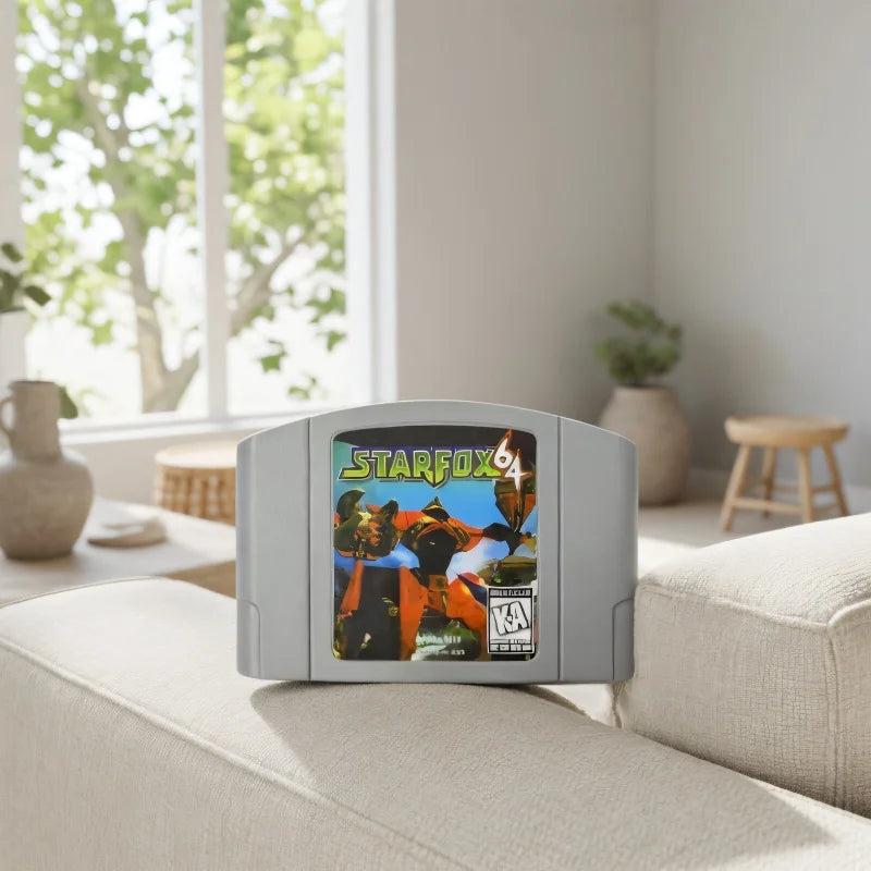 US Vintage Retro N64 Game Cartridge, Star Craft 64，STARFOX 64，Video Game Card Compatible with N64 English Game Cassette